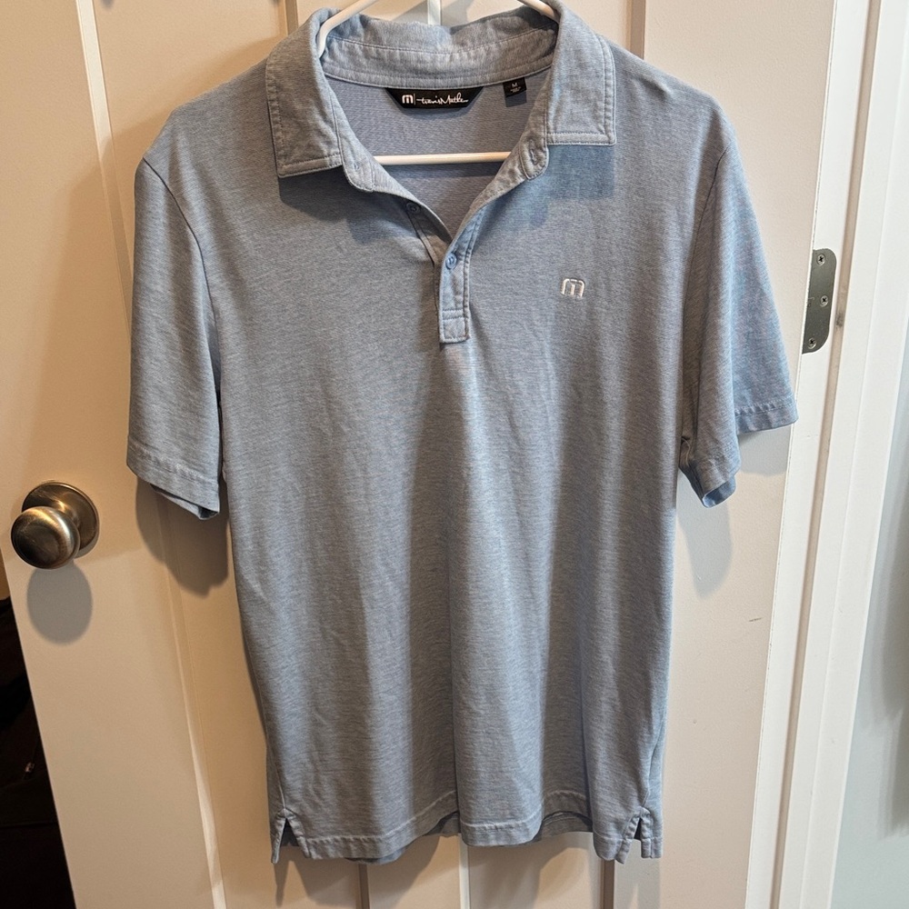 Travis Mathew Light Blue Polo Shirt